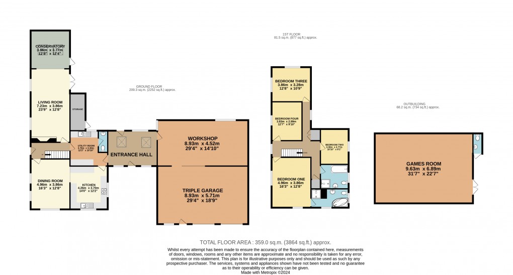 Floorplan for Heath and Reach, Bedfordshire