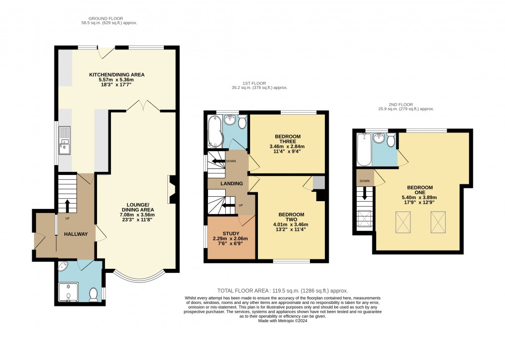 Floorplan for Dunstable, Bedfordshire