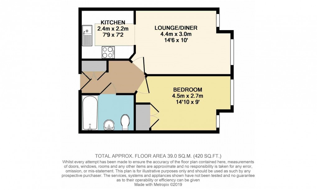 Floorplan for Dunstable, Bedfordshire