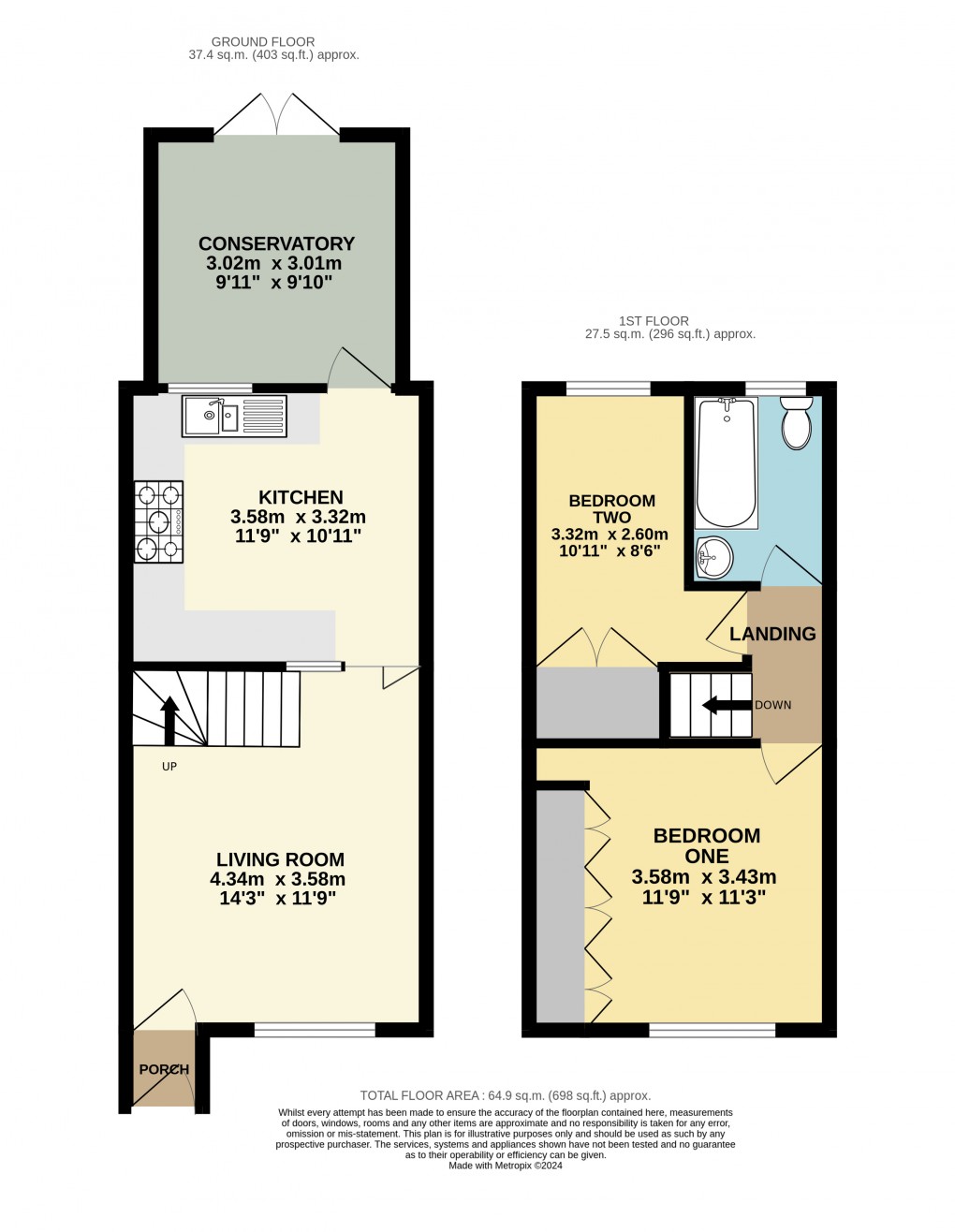 Floorplan for Dunstable, Bedfordshire