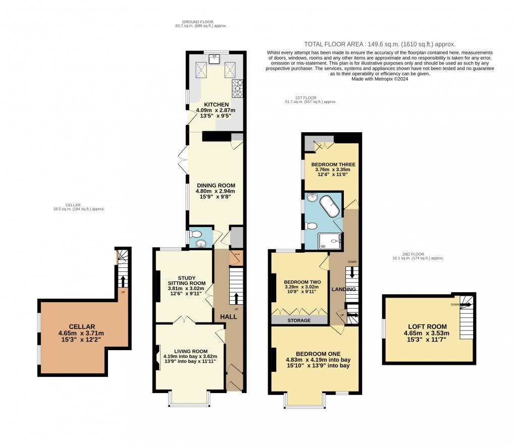 Floorplan for Dunstable, Bedfordshire