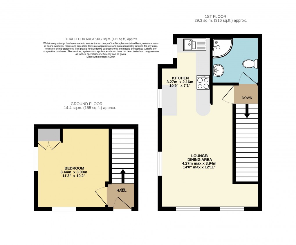 Floorplan for Icknield Street, Dunstable, Bedfordshire