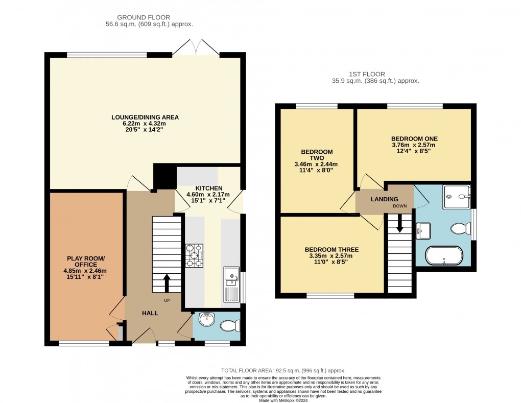 Floorplan for Dunstable, Bedfordshire