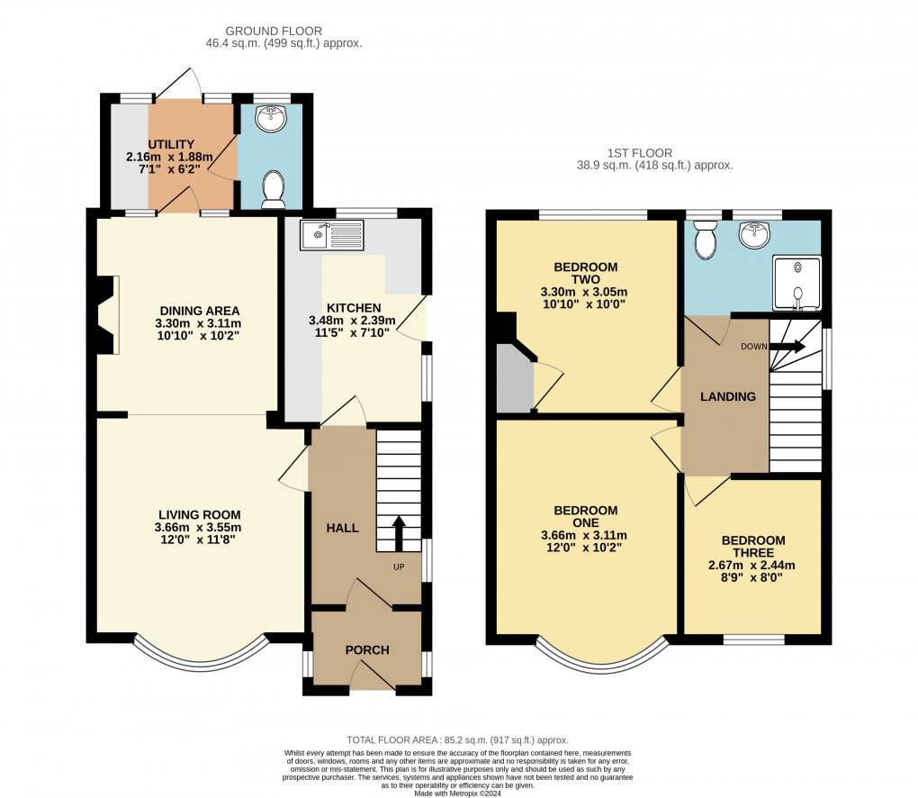 Floorplan for Kensworth, Bedfordshire