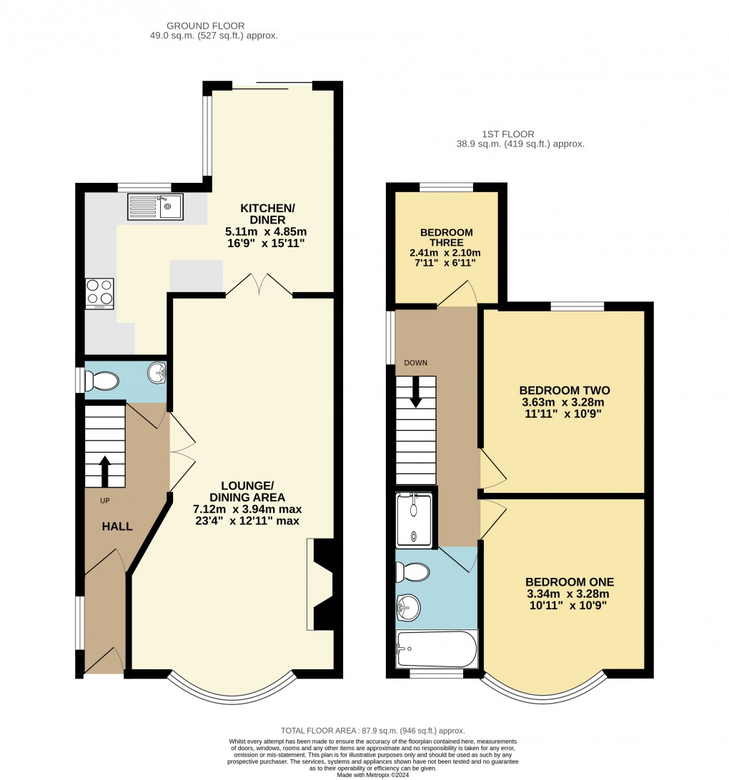 Floorplan for Dunstable, Bedfordshire