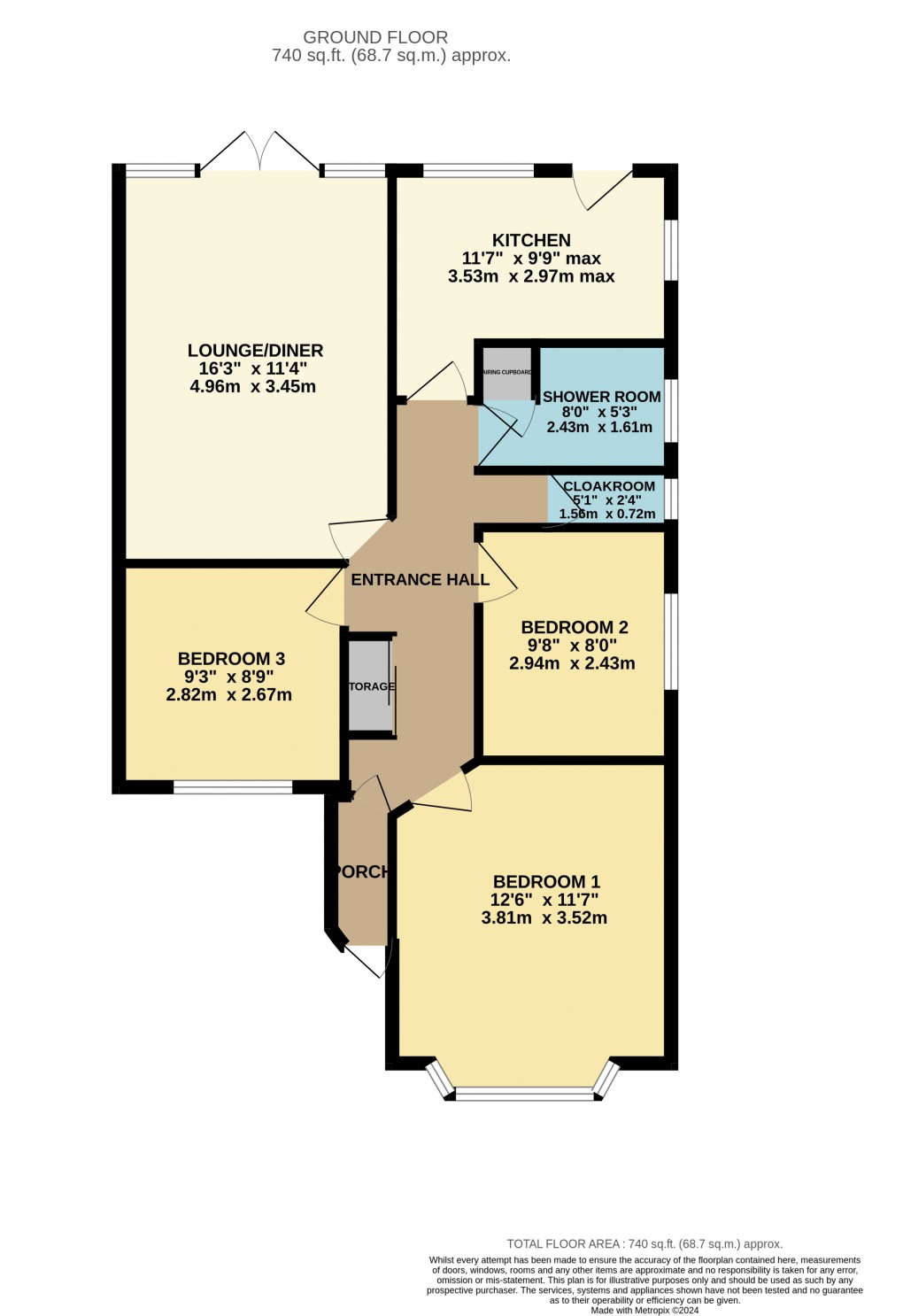 Floorplan for Luton, Bedfordshire