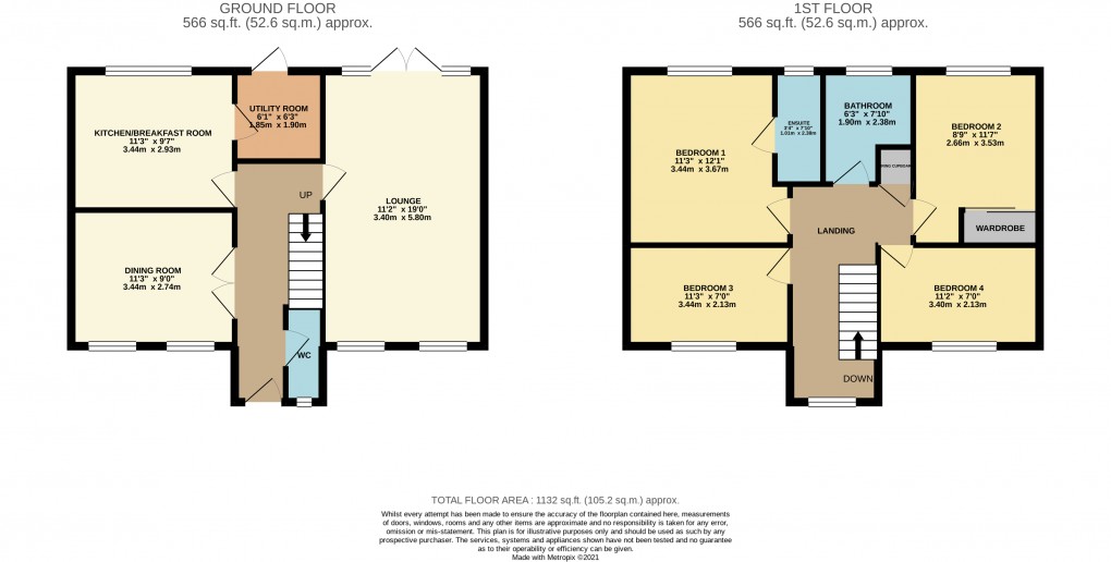 Floorplan for Luton, Bedfordshire