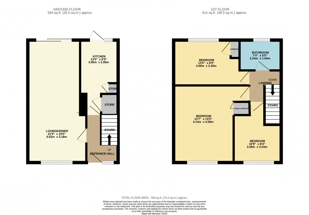 Floorplan for Houghton Regis, Dunstable, Bedfordshire