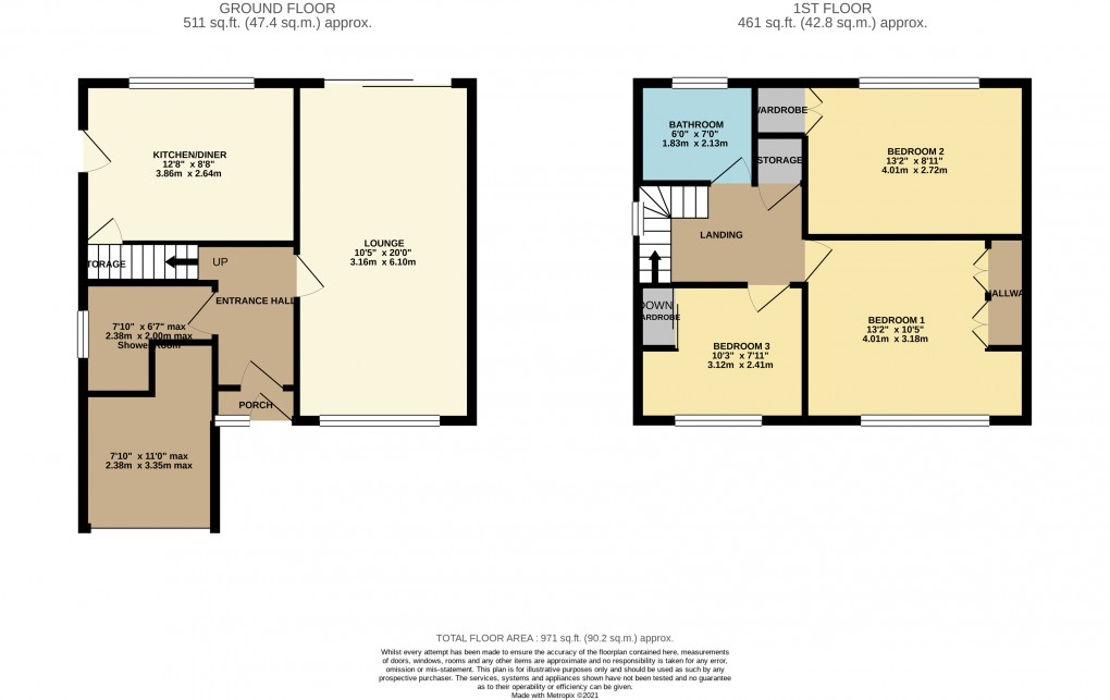 Floorplan for Luton, Bedfordshire