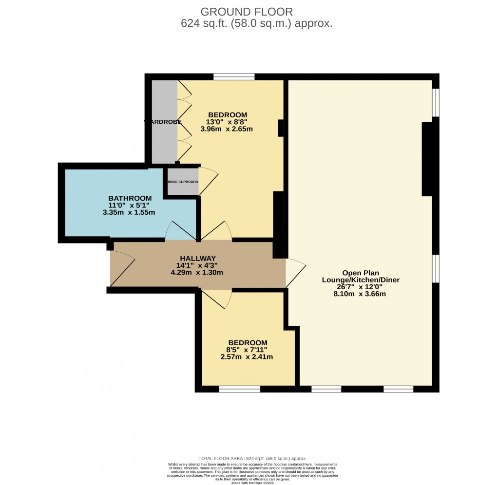 Floorplan for Dunstable, Bedfordshire