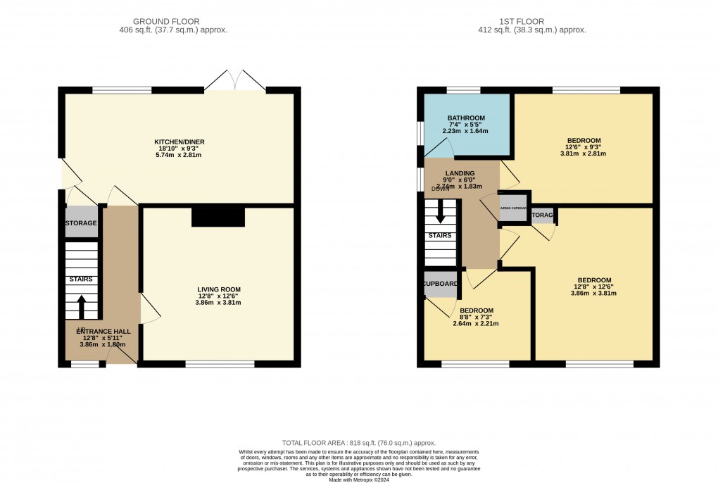 Floorplan for Houghton Regis, Dunstable, Bedfordshire