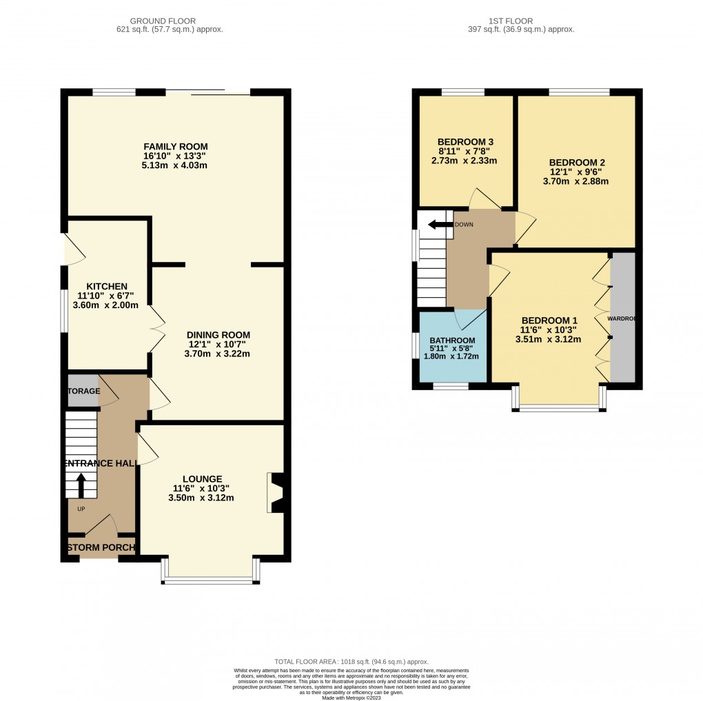 Floorplan for Luton, Bedfordshire