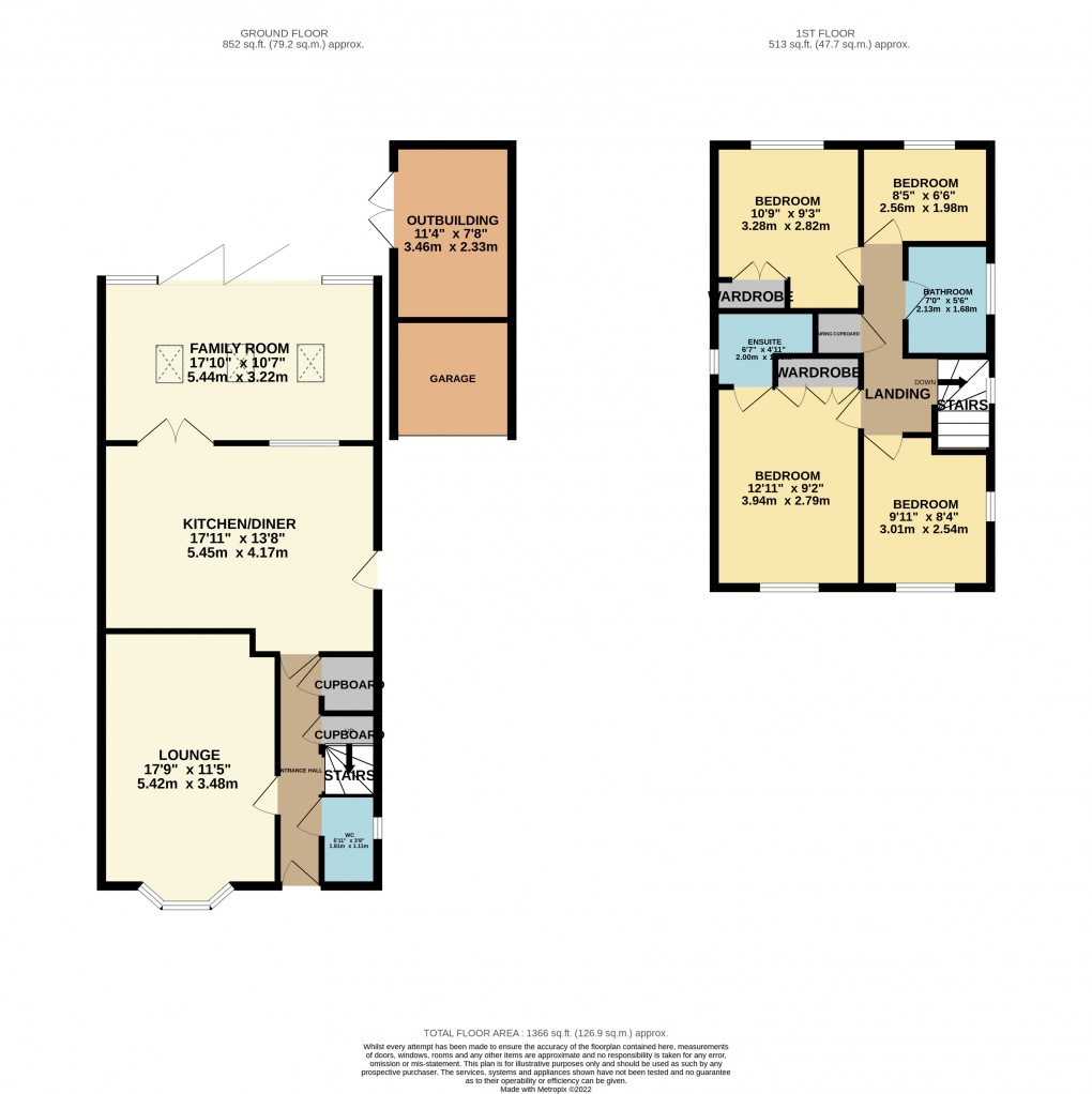 Floorplan for Houghton Regis, Dunstable, Bedfordshire