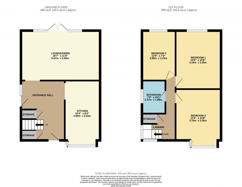 Floorplan for Luton, Bedfordshire