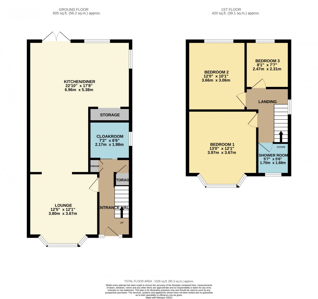 Floorplan for Luton, Bedfordshire