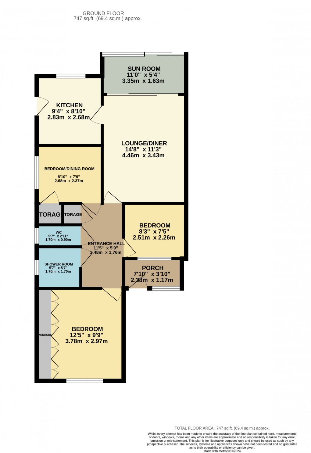 Floorplan for Houghton Regis, Dunstable, Bedfordshire