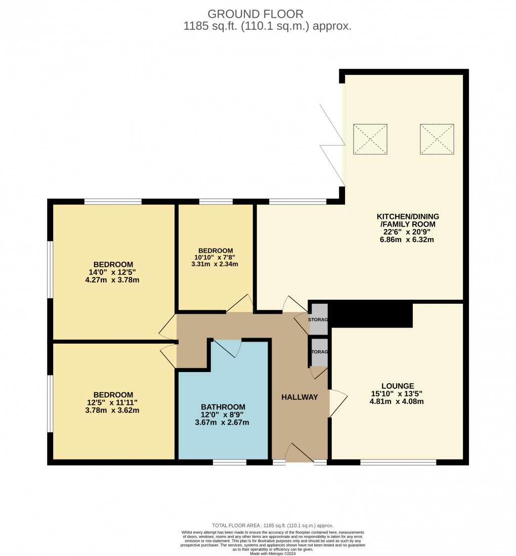 Floorplan for Houghton Regis, Dunstable, Bedfordshire