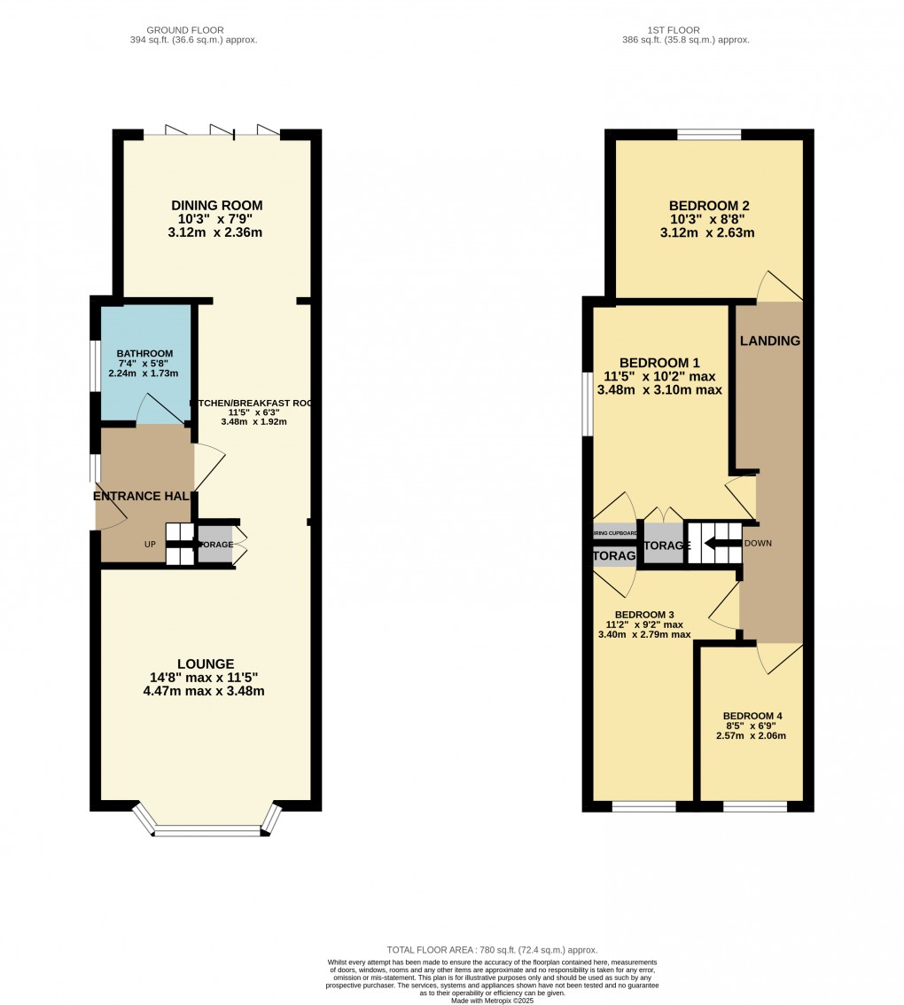 Floorplan for Luton, Bedfordshire