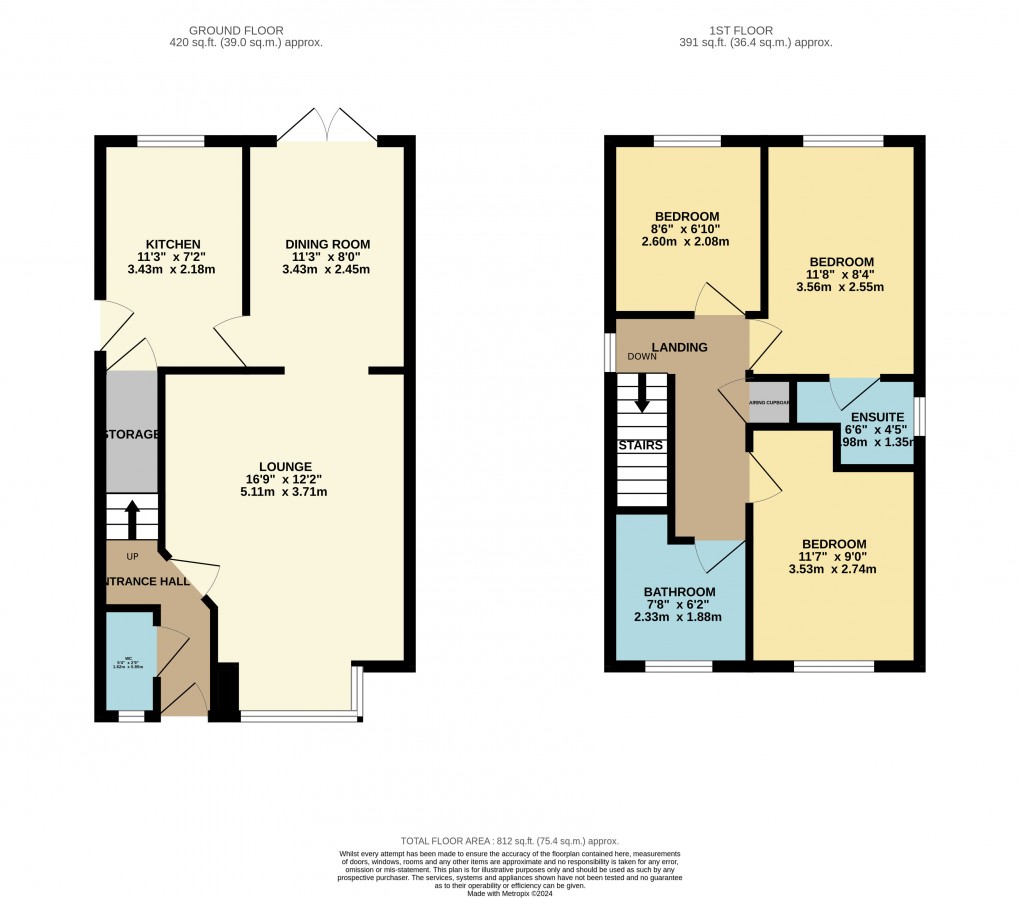 Floorplan for Houghton Regis, Dunstable, Bedfordshire