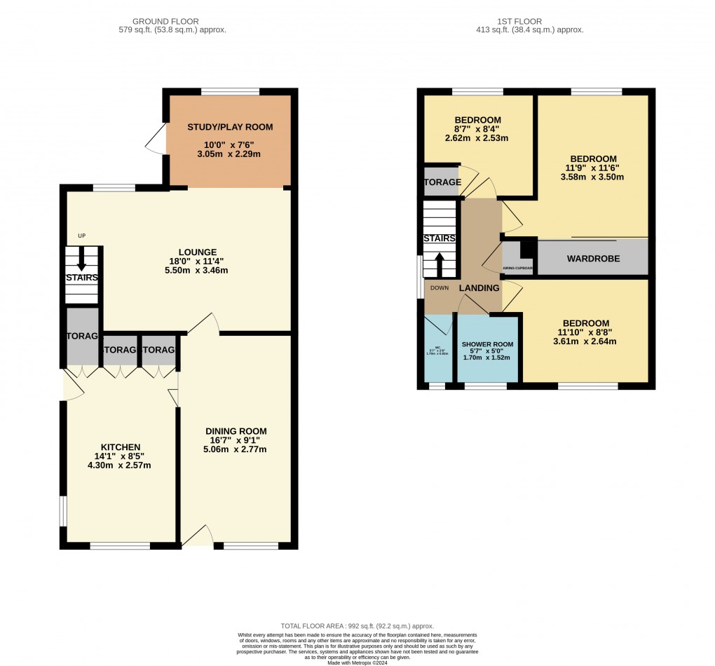 Floorplan for Houghton Regis, Dunstable, Bedfordshire