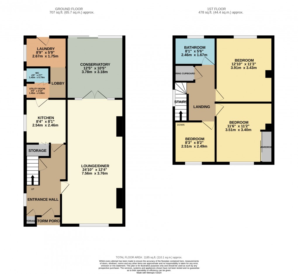 Floorplan for Dunstable, Bedfordshire