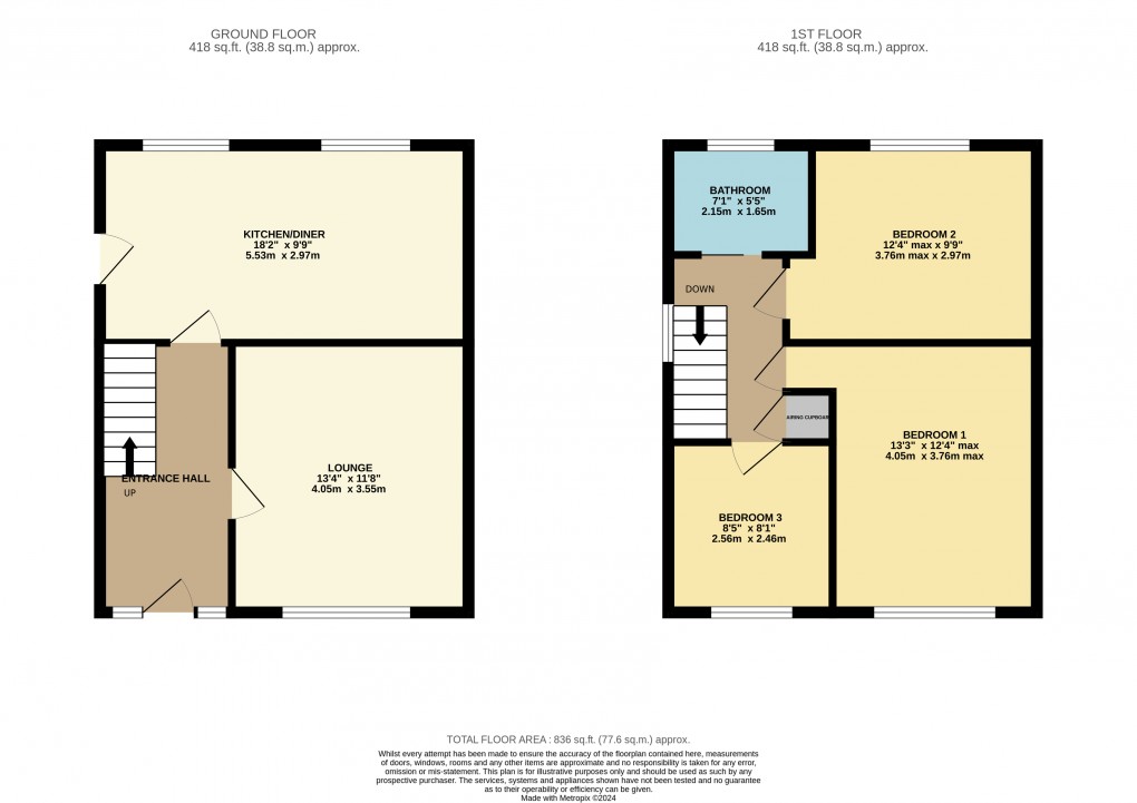 Floorplan for Luton, Bedfordshire