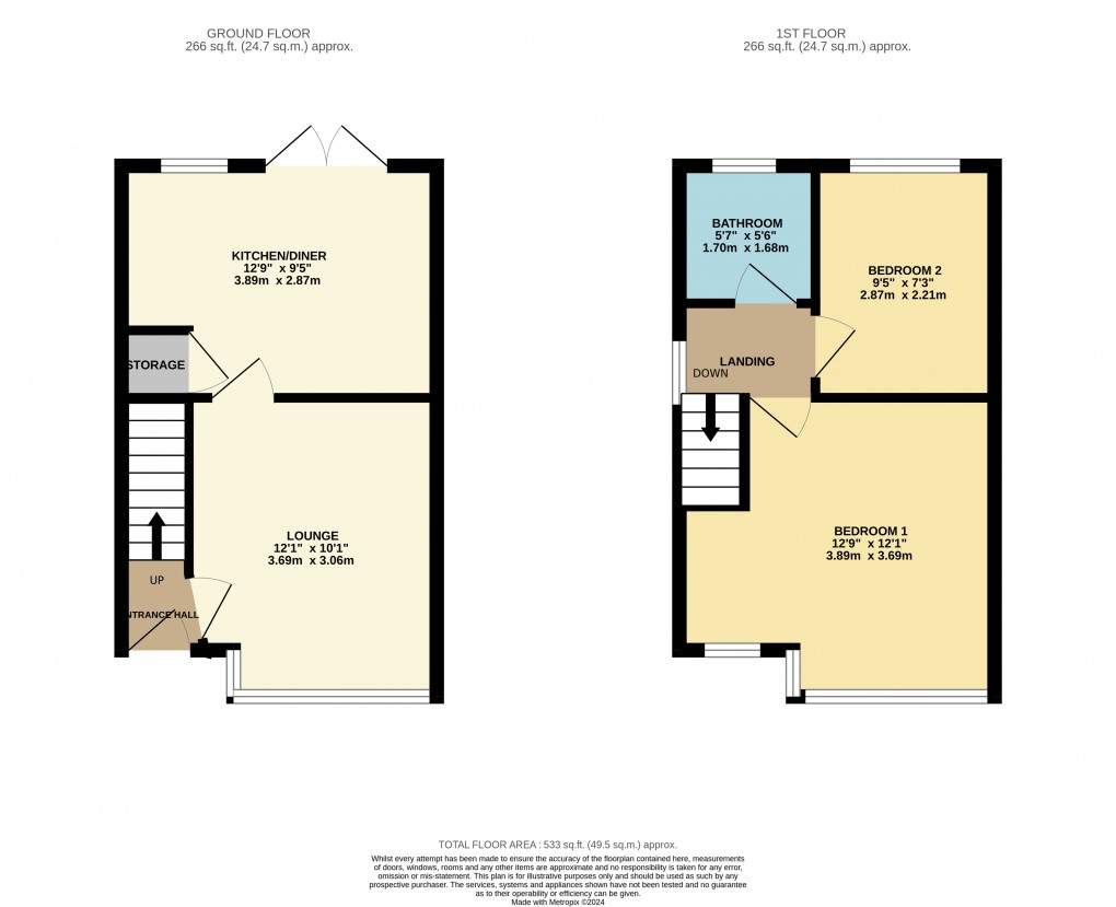 Floorplan for Luton, Bedfordshire