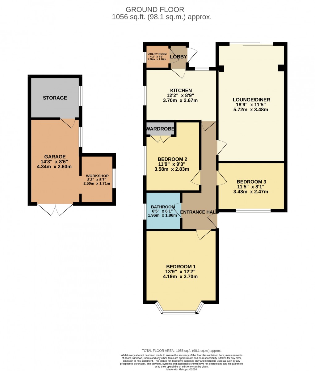 Floorplan for Luton, Bedfordshire