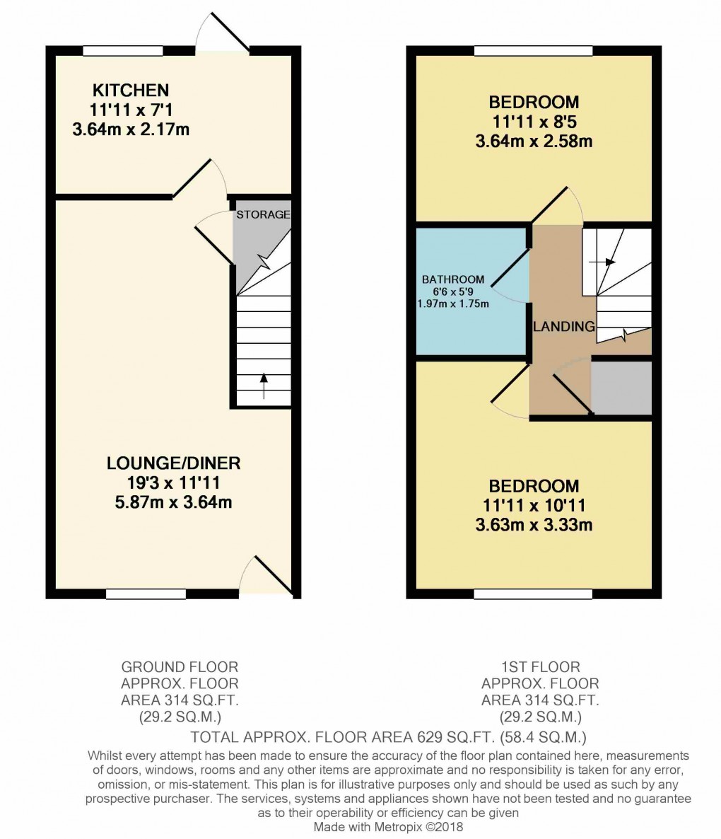 Floorplan for Houghton Regis, Dunstable, Bedfordshire