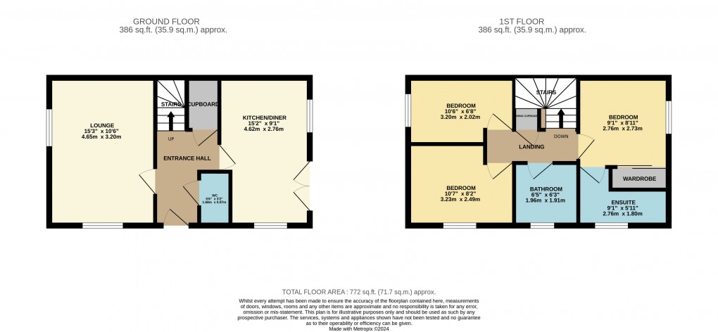 Floorplan for Dunstable, Bedfordshire