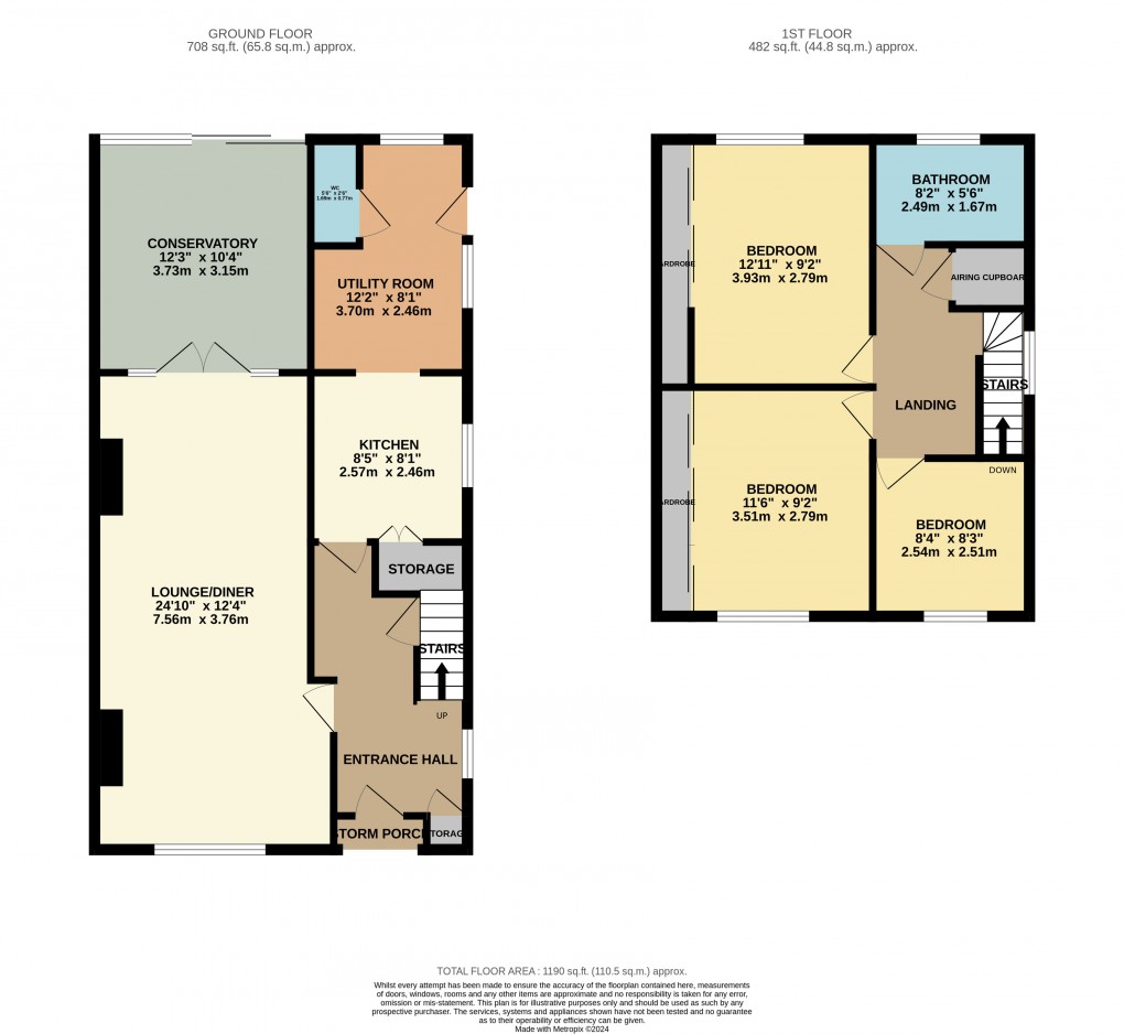 Floorplan for Dunstable, Bedfordshire