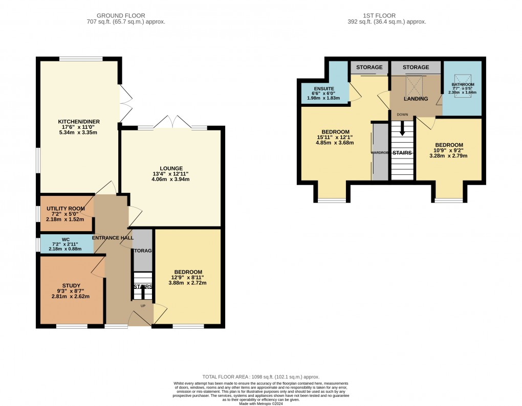 Floorplan for Houghton Regis, Dunstable, Bedfordshire