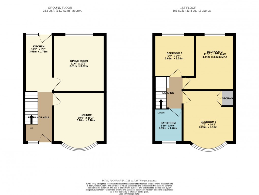 Floorplan for Luton, Bedfordshire