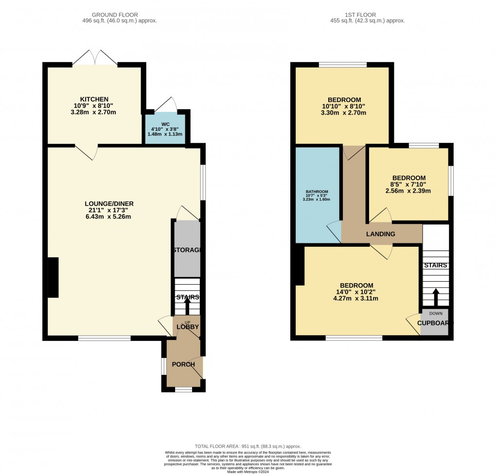 Floorplan for Houghton Regis, Dunstable, Bedfordshire