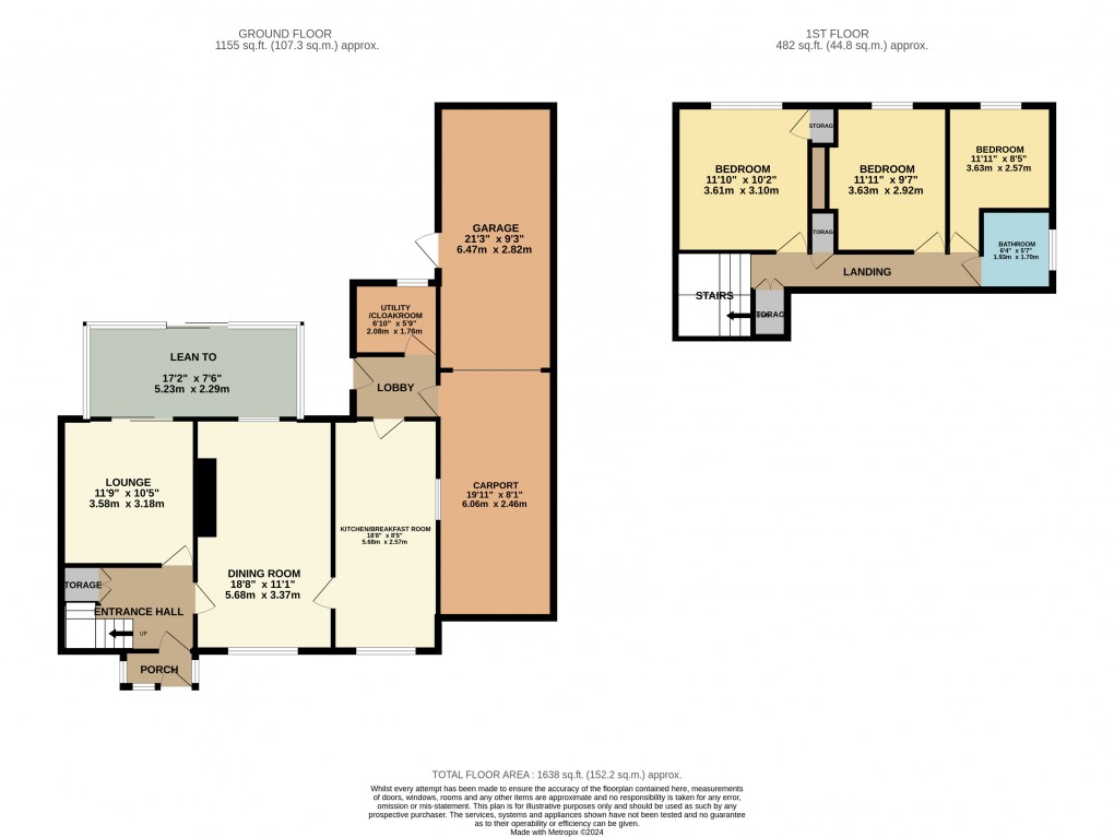 Floorplan for Slip End, Luton, Bedfordshire