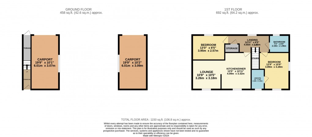 Floorplan for Houghton Regis, Dunstable, Bedfordshire