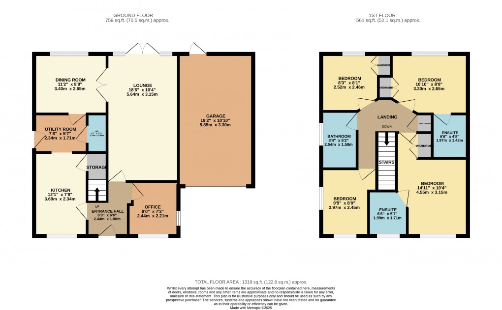 Floorplan for Houghton Regis, Dunstable, Bedfordshire