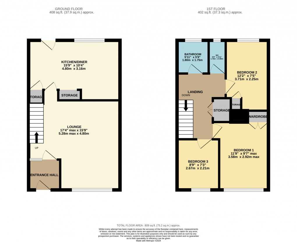 Floorplan for Luton, Bedfordshire