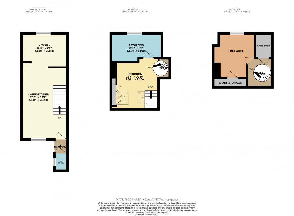 Floorplan for Houghton Regis, Dunstable, Bedfordshire