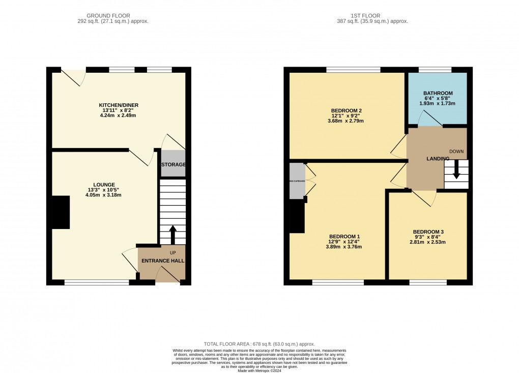 Floorplan for Luton, Bedfordshire