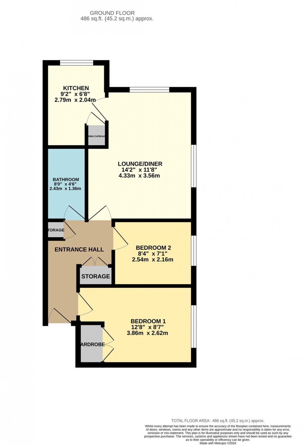 Floorplan for Luton, Bedfordshire