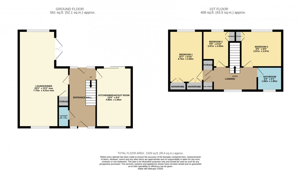 Floorplan for Luton, Bedfordshire