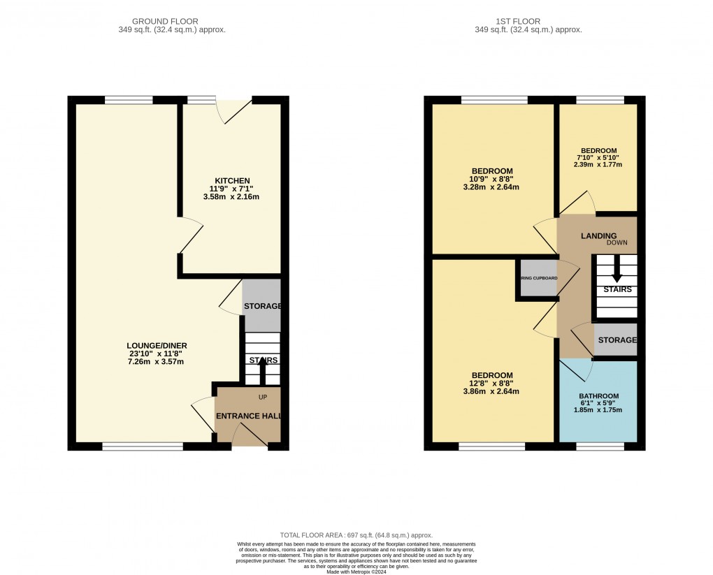 Floorplan for Houghton Regis, Dunstable, Bedfordshire