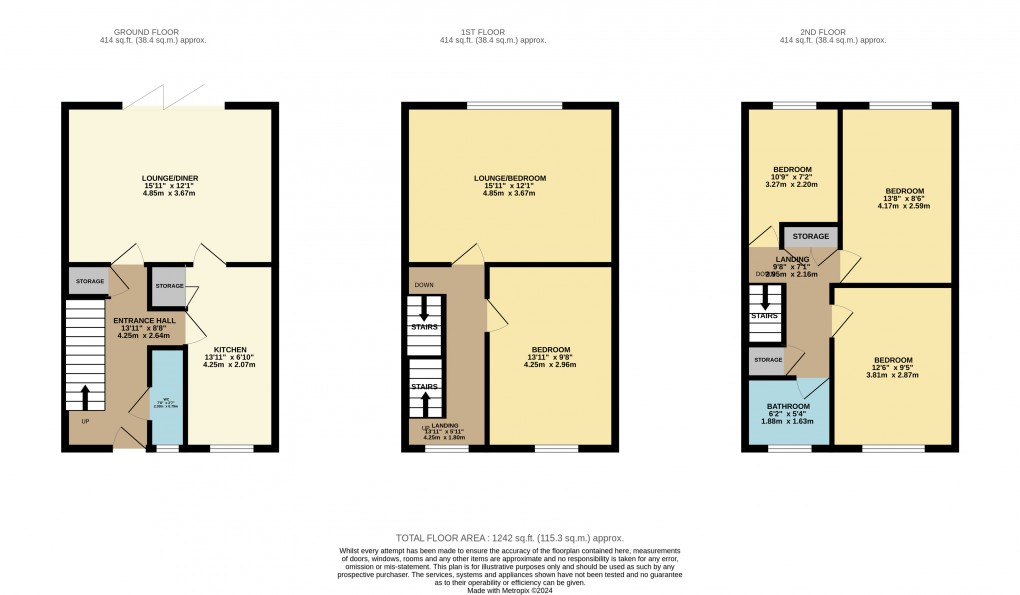 Floorplan for Houghton Regis, Dunstable, Bedfordshire