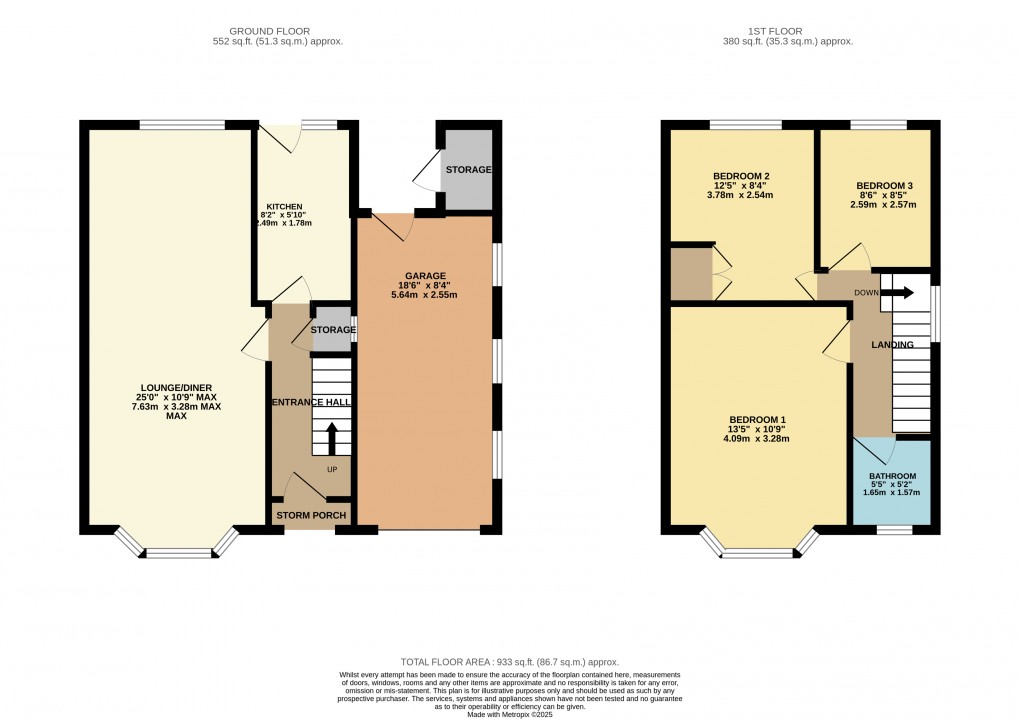 Floorplan for Luton, Bedfordshire