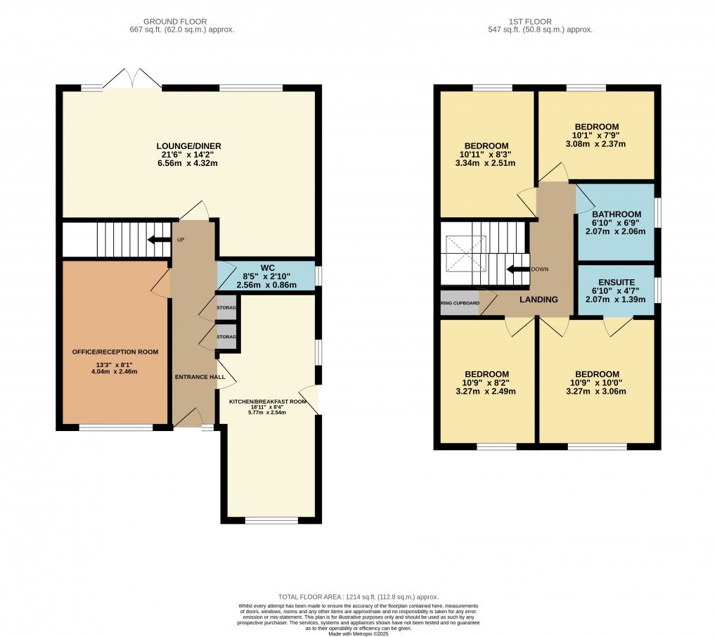 Floorplan for Caddington, Luton, Bedfordshire