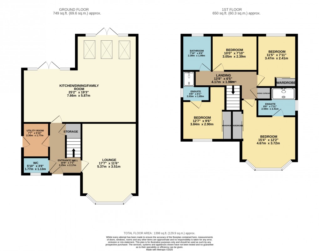 Floorplan for Houghton Regis, Dunstable, Bedfordshire