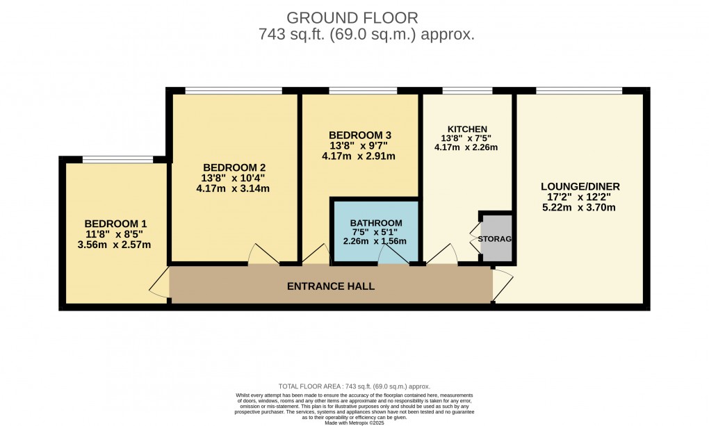 Floorplan for Luton, Bedfordshire