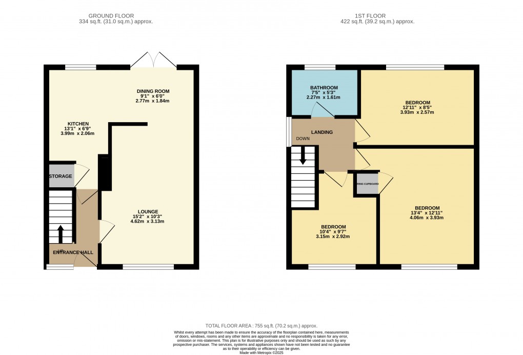 Floorplan for Houghton Regis, Dunstable, Bedfordshire