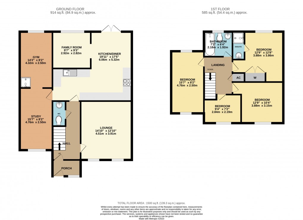 Floorplan for Grange Farm, Milton Keynes, Buckinghamshire